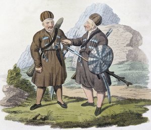 Caucasian warriors, early 19th century by Unknown artist