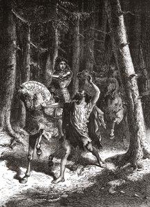 Charles VI (in his madness) in the forest of Le Mans - in 