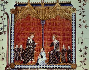 Charles V the Wise and Jeanne de Bourbon, surrounded by their children
