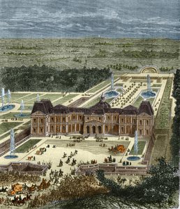 Chateau de Vaux Le Visomte at the time of King Louis XIV. Engraving of the 19th century