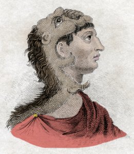 Civilization of Antiquity: Portrait of King Philip II of Macedon (382-336 BC), father of Alexander The Great. Engraving of the 19th century by Unknown artist