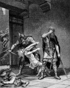 Clotaire I and Childebert I, the Frankish kings, murdered two sons of their brother Clodomir