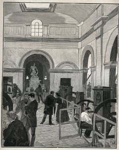 Coinage Workshop at the Monnaie de Paris. Engraving from 1885 in 