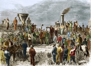 Completion of the First Transcontinental Railway on May 10 by Unknown artist