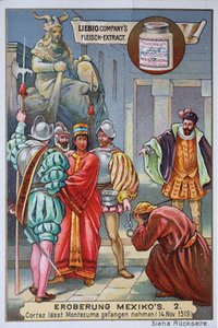 Conquest of Mexico: Cortes Arresting the King Montezuma II by Unknown artist