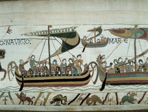 Conquest of England by William the Conqueror in 1066: The Norman Fleets Heading to England (detail) by Unknown artist