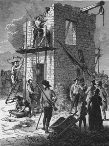 Construction of a telegraph station in 1793