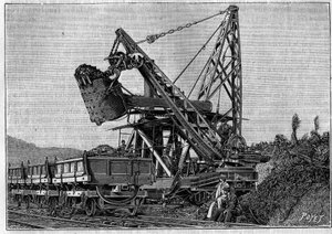 Construction of the Panama Canal - drilling of the Panama Isthmus by Unknown artist