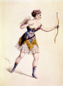 Cora Pearl, English courtesan, in the role of Cupid in the Opera 