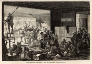 Servants Cleaning a Large House for New Year