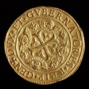 Currency: four ECU gold. 1652 Collezione numismatica Banca Carige by Unknown artist