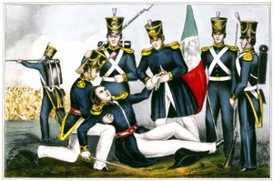 Death of Colonel Clay, Battle of Buena Vista in 1847, Mexican War by Unknown artist