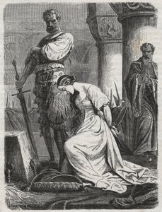Death of Katherine Howard, Wife of Henry VIII engraving 1864