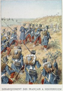 Debarquement des francais à Sidi-Ferruch, Algerie, le 14 juin 1830 - in Histoire de France by Unknown artist