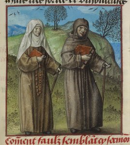 Abstinence Contrainte (Forced Abstinence) and Faux Semblant (False Seeming) on Their Way to See Malebouche (Evil Tongue) (detail)