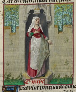 Detail of a miniature of the allegorical figure of Avarice (detail) by Unknown artist