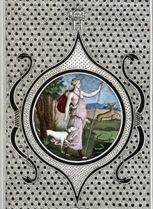 Diane (Artemis) huntress. 19th century engraving by Unknown artist