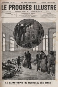 Disaster of the Well Sainte Eugenie or Disaster of Montceau-les-Mines in Burgundy in 1895 - Engraving in 