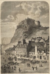 Edinburgh Castle in Scotland - 1864