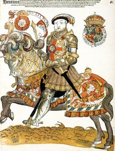 English King Henry VIII shown on horseback, Artist unknown, Rijksmuseum, Amsterdam by Unknown artist