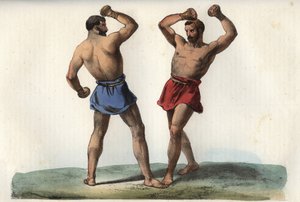 Etruscan Boxers - engraving from 