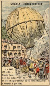 Experience of 5 June 1783 by the Montgolfier brothers at Annonay by Unknown artist