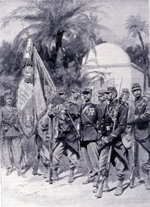 Foreign legion soldiers in uniform. 1878 by Unknown artist