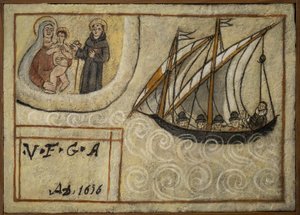 Former voto sailor, popular offer as a pledge of devotion and gratitude of the sailor surviving to the dangers of the sea coming from the Church of Carmine, Torre del Greco, near Naples 19th century Italy by Unknown artist