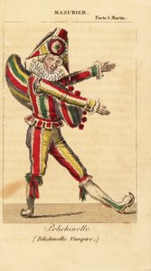 Charles-Francois Mazurier as Polichinello in Polichinelle Vampire by Unknown artist