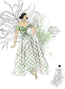French Fashion, Dance Dress Design for Late 1940s by Unknown artist