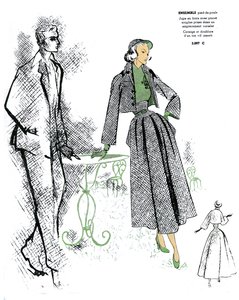 French Fashion, Houndstooth Outfit Design