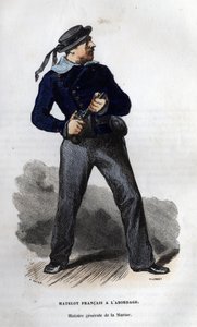 French sailor ready for collision. In 