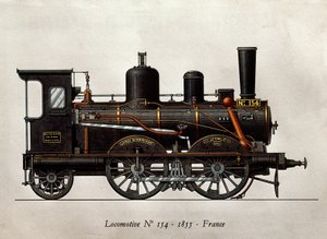 French train: Locomotive Numero 154 of 1855