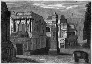 From the monolithic temple of Kailasha (8th century) in India. by Unknown artist