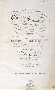 Frontispiece of the first German edition of the score of Symphony No. 1 in C major by Ludwig van Beethoven by Unknown artist