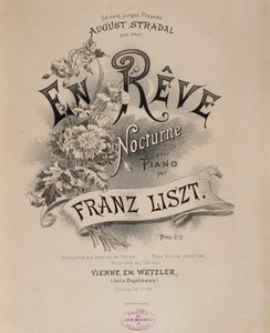 Frontispiece of the score En reve by Franz Liszt