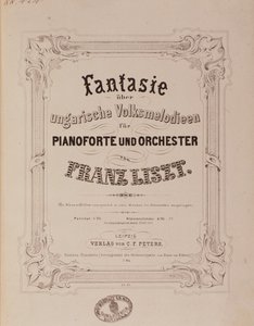 Frontispiece of the score Fantaisie pour piano et orchestre by Franz Liszt by Unknown artist