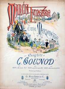 Frontispiece of Funeral March of a Puppet by Charles Gounod