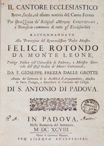 Frontispiece of Il Cantore Ecclesiastico