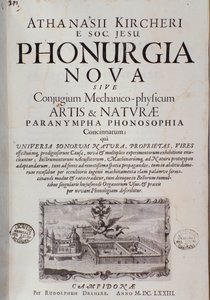 Frontispiece of Phonurgia Nova by Unknown artist