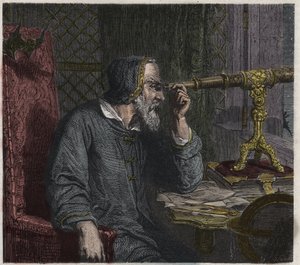 Galileo Galilei and his Telescope by Unknown artist