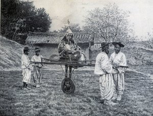 Korean General on a Sedan Chair at an Imperial Audience by Unknown artist