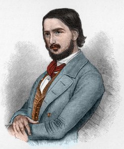 Georg Friedrich Rudolph Theodor Herwegh, German poet, revolutionary and translator by Unknown artist