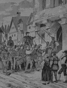 German Peasants War: Orenbach, Farmers, Rotenburg, Bavaria by Unknown artist