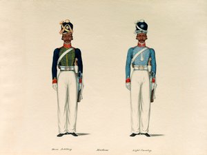 Golundauz, Madras Horse Artillery; and Sowar, Madras Light Cavalry by Unknown