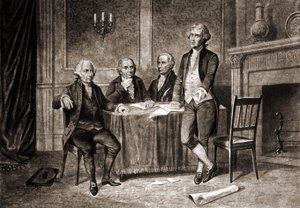 Governor Morris (1752-1816), with Adams, Hamilton and Jefferson by Unknown artist