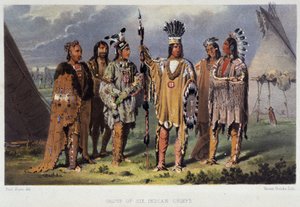 Group of Six Indian Chiefs - in 