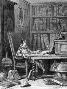 Guillaume Gilbert (1540 - 1603) writing his treatise 