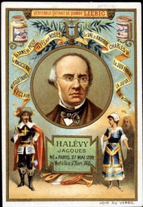 Halevy called Jacques Fromental Levy, French composer (1799-1862) as part of the promotion of a Liebig product. 19th century