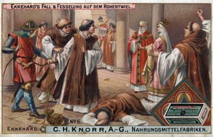 History of Ekkehard IV of St. Gallen or Eckhard, Eckhart (980-1057) Erudit and Latin Poet. The Fall of Ekkehard and Its Chings at Hohentwiel by Unknown artist
